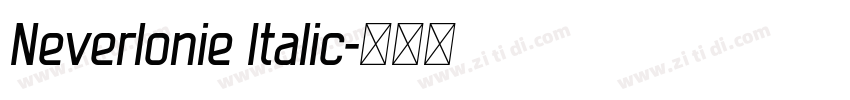Neverlonie Italic字体转换